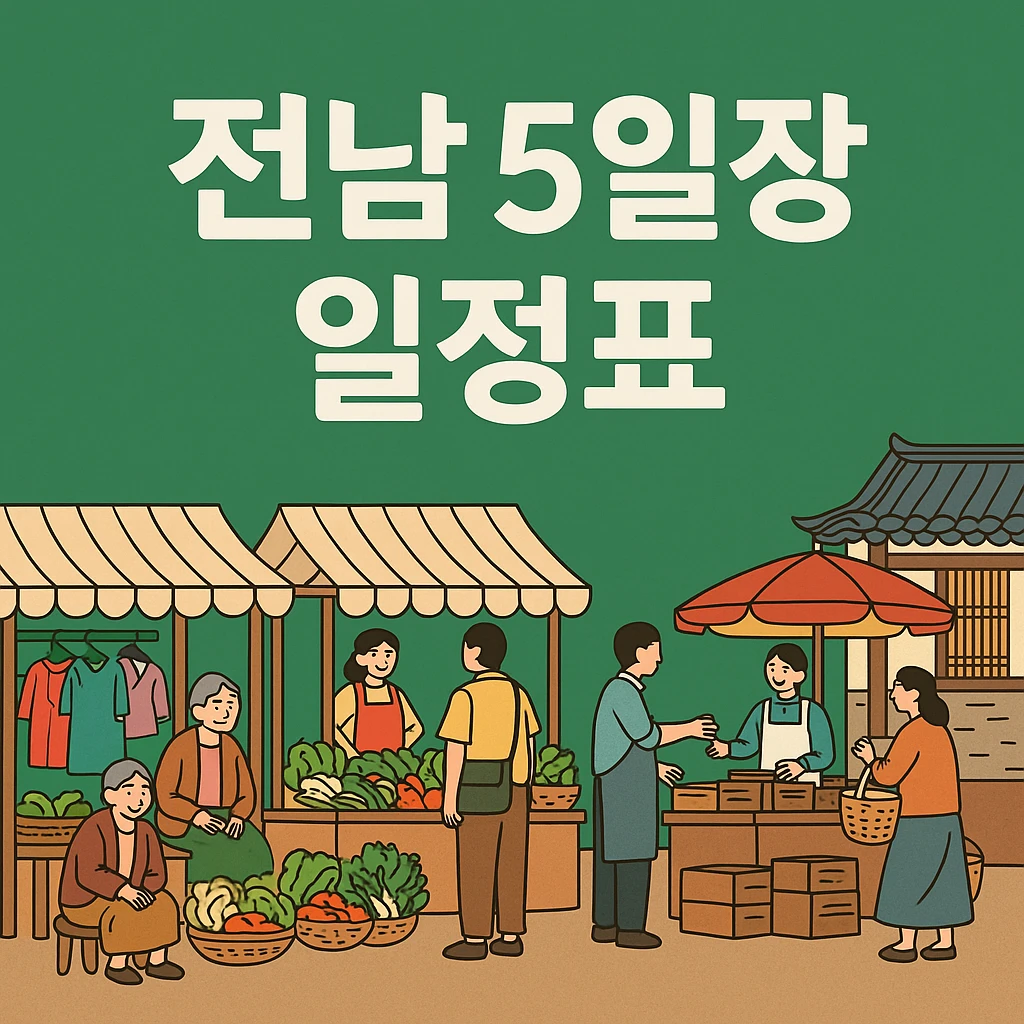 전남 5일장 일정표
