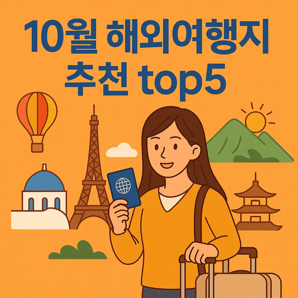 10월 해외여행지 추천 top5