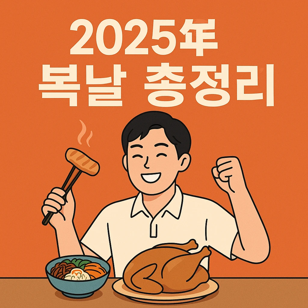 2025년 복날 초복 중복 말복 총정리