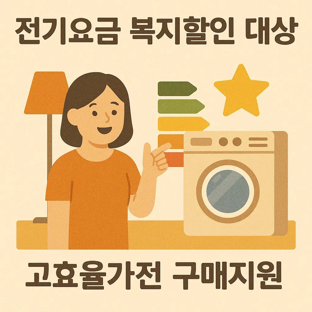 전기요금 복지할인 대상 고효율 가전 구매지원