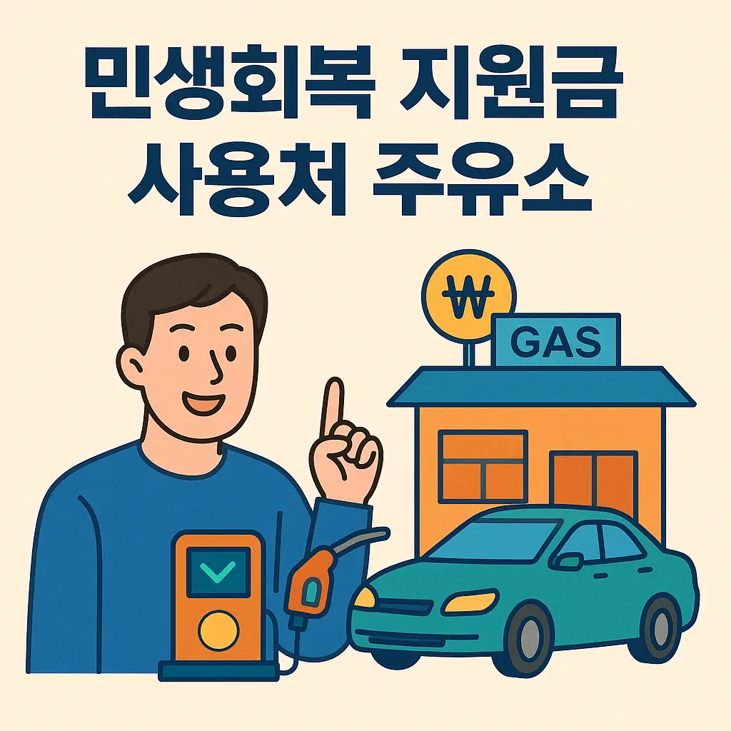 민생회복 지원금 사용처 주유소