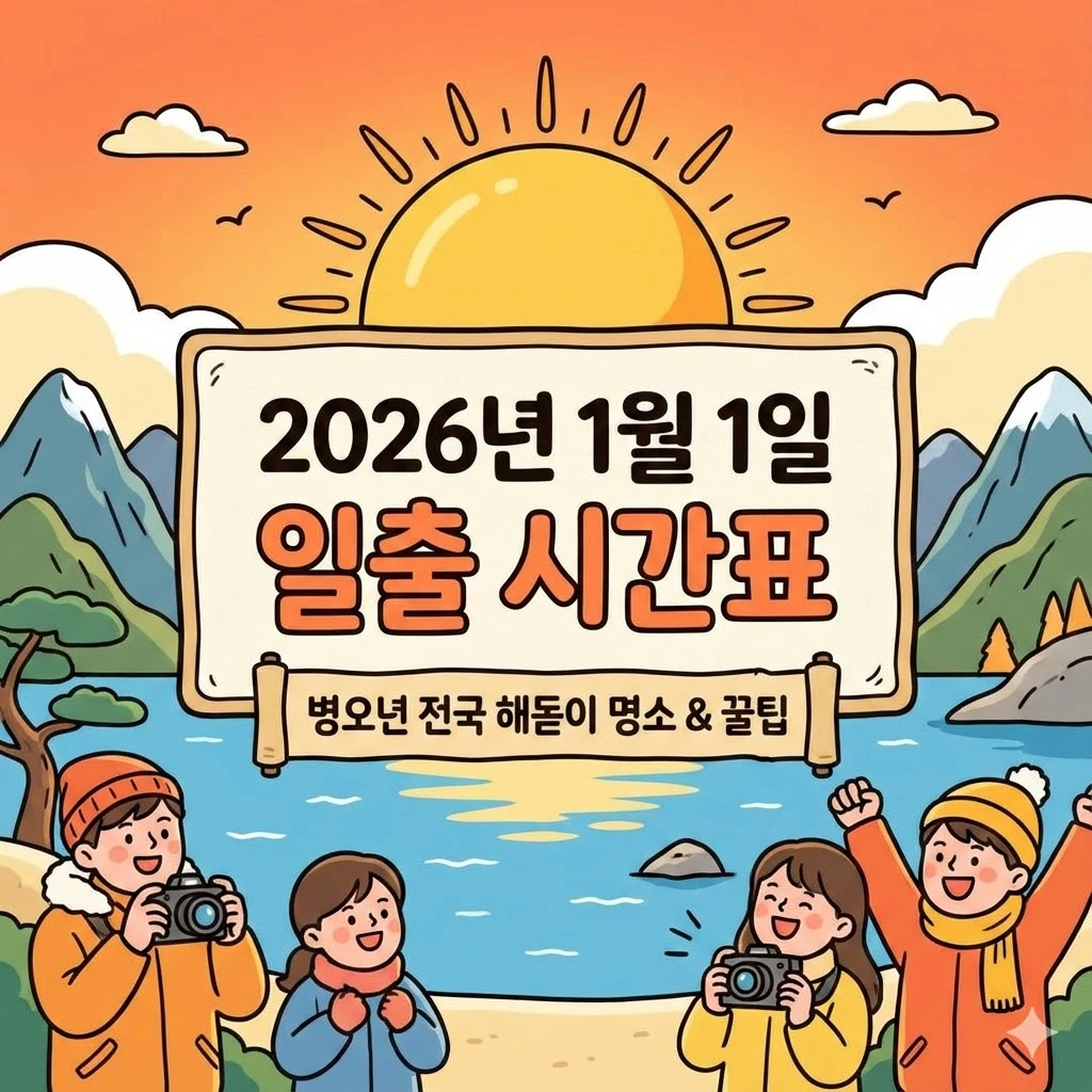 2026년 1월 1일 일출 시간표