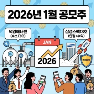 26년 1월 공모주 청약 일정 총정리, 2026년 1월 공모주 일정표 4 2026년 1월 공모주