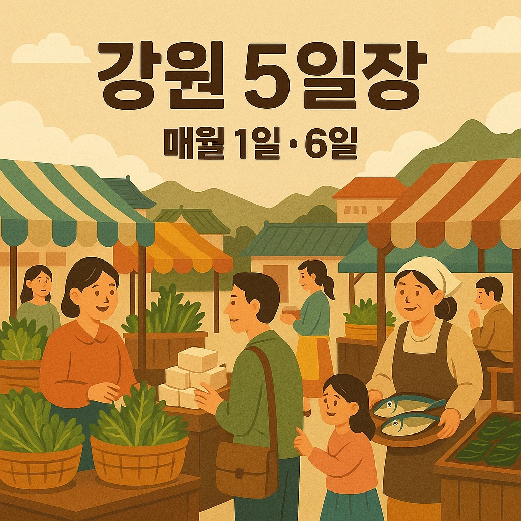 강원도 오일장 1일 6일