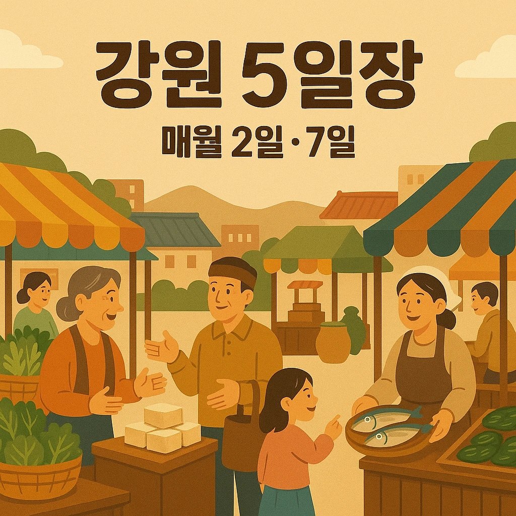 강원도 오일장 2일 7일