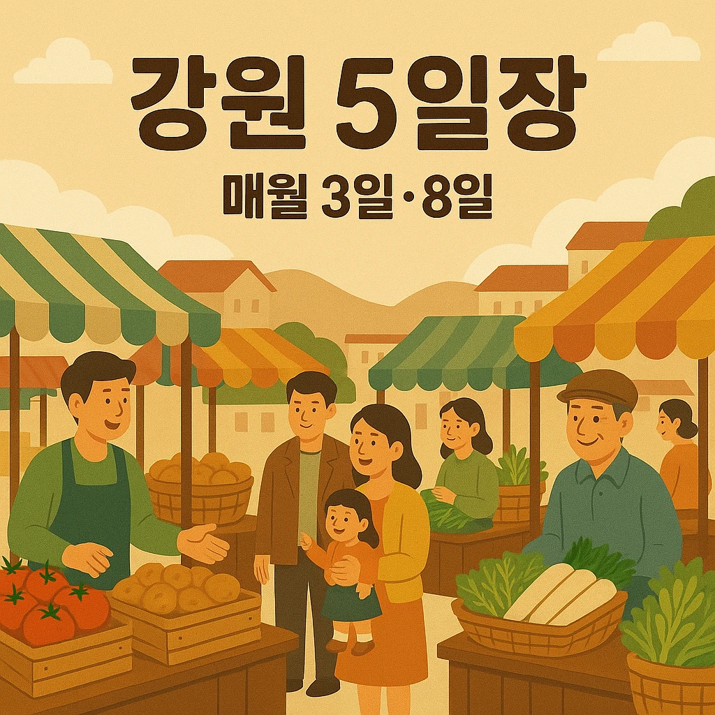 강원도 오일장 3일 8일
