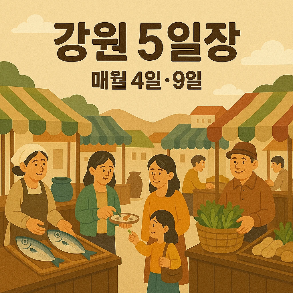 강원도 오일장 4일 9일