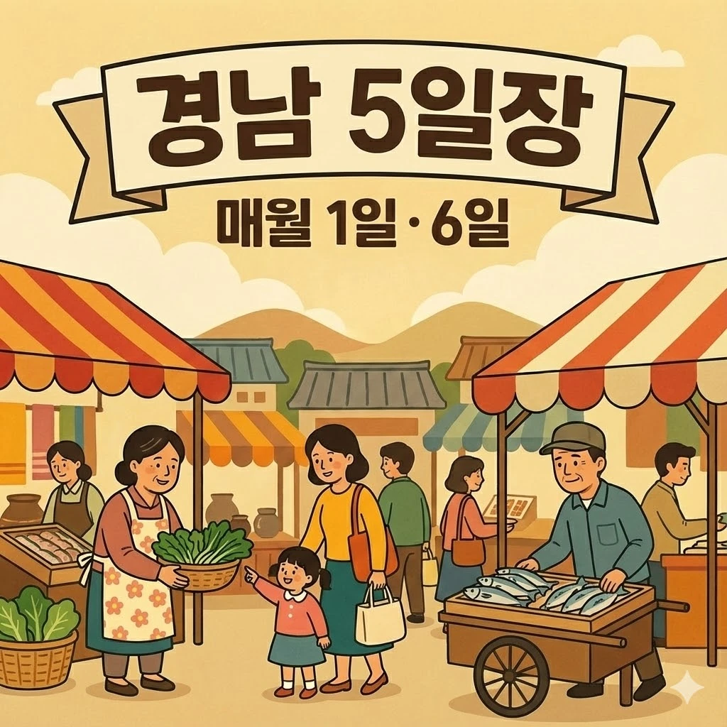 경남 오일장 1일 6일