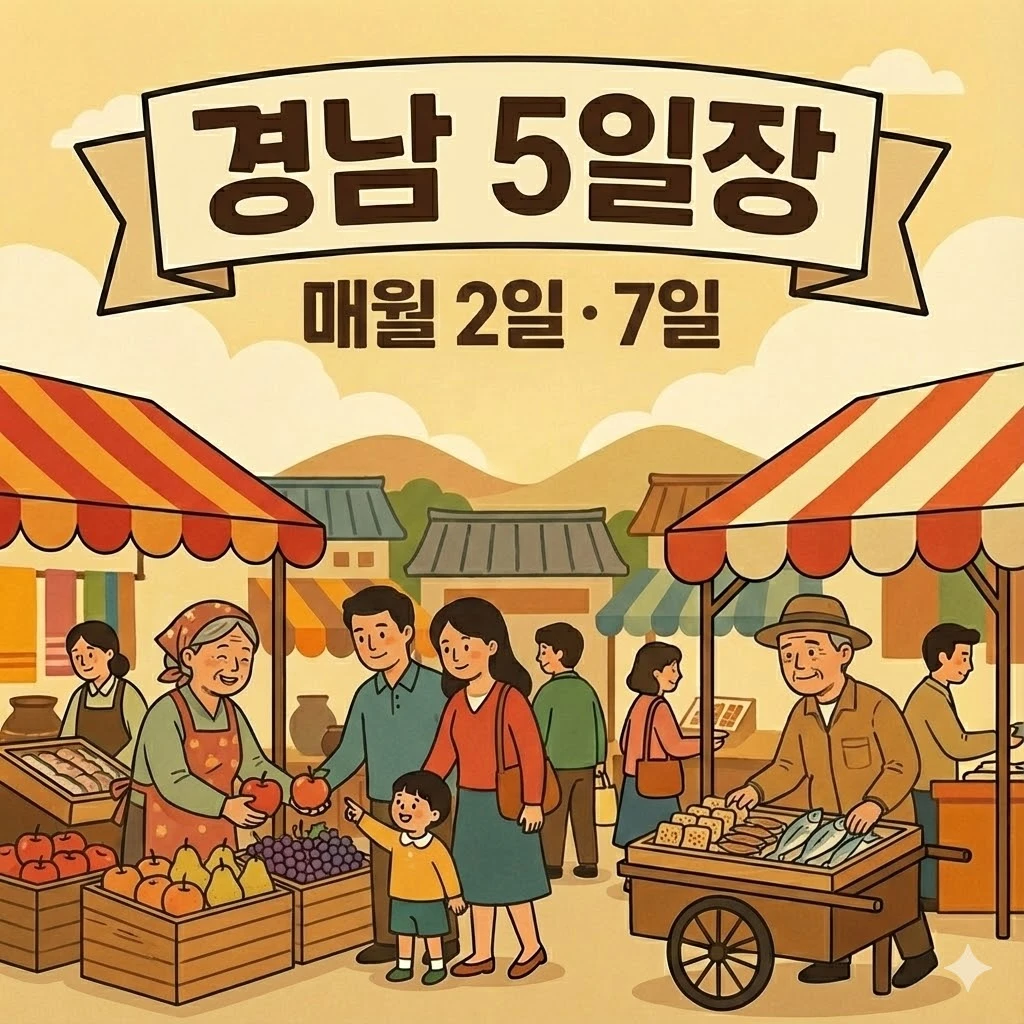경남 오일장 2일 7일