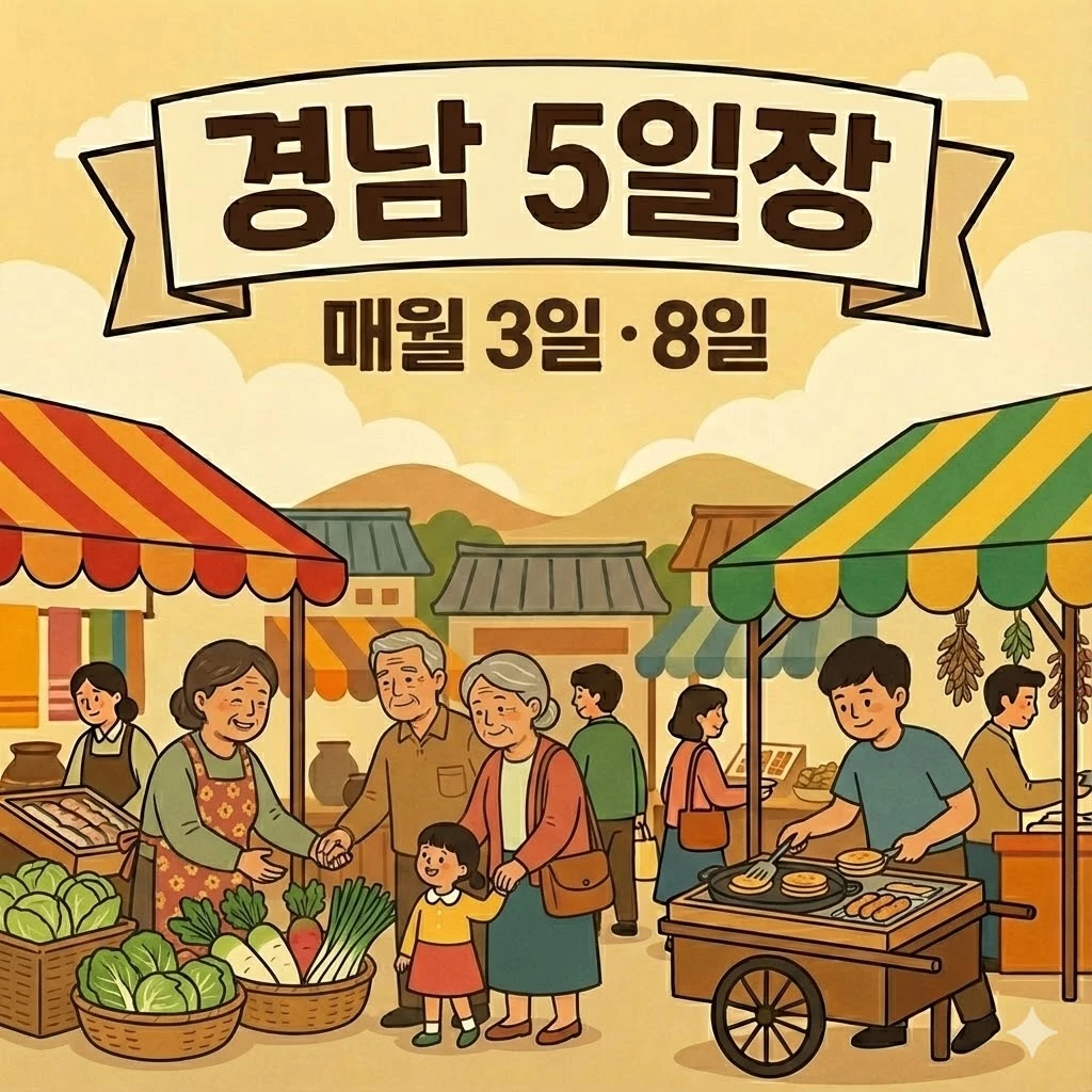 경남 오일장 3일 8일