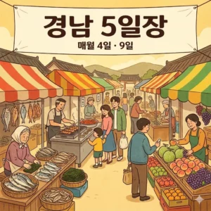 경남 오일장 4일 9일