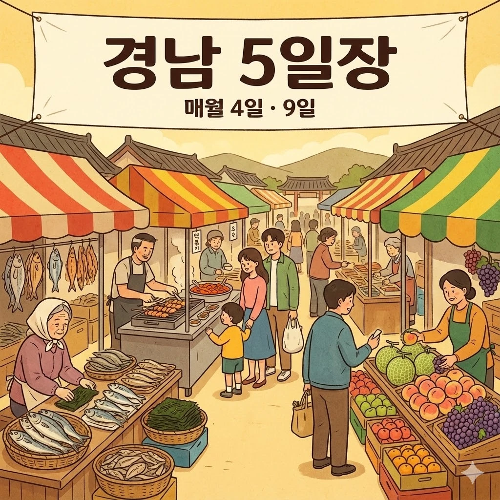 경남 오일장 4일 9일