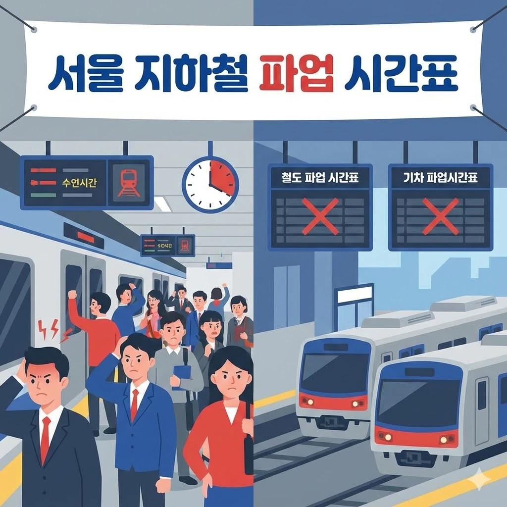 서울 지하철 파업 시간표