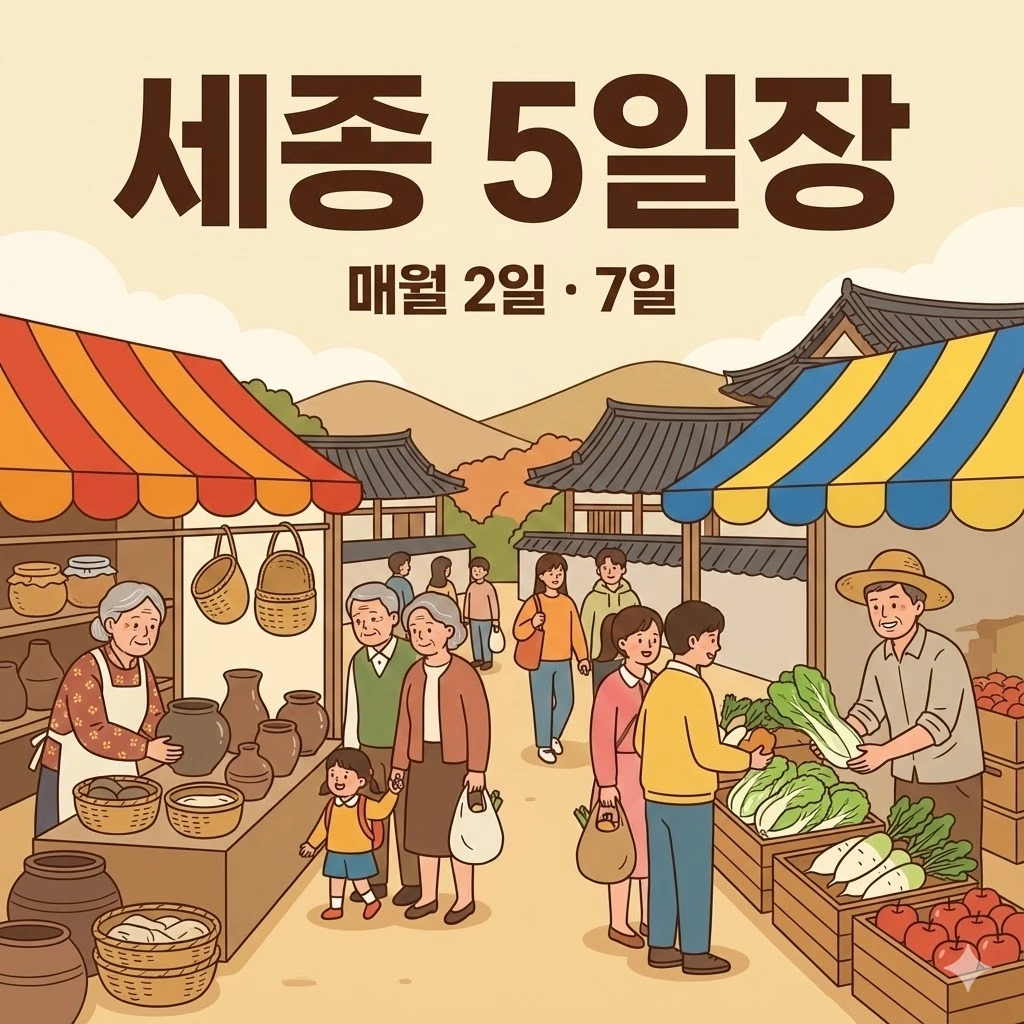 세종시 오일장 2일 7일