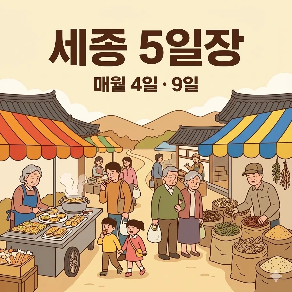 세종시 오일장 4일 9일