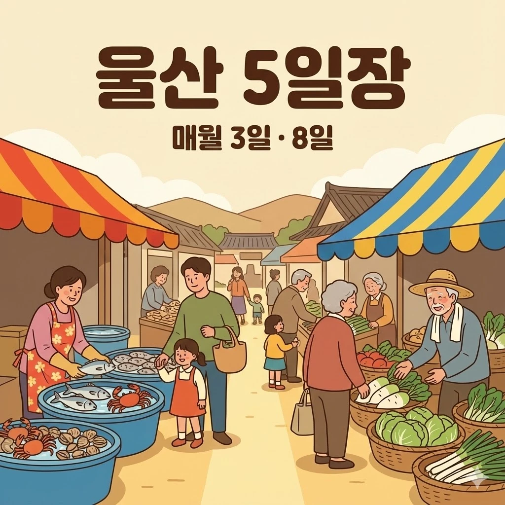 울산 오일장 3일 8일