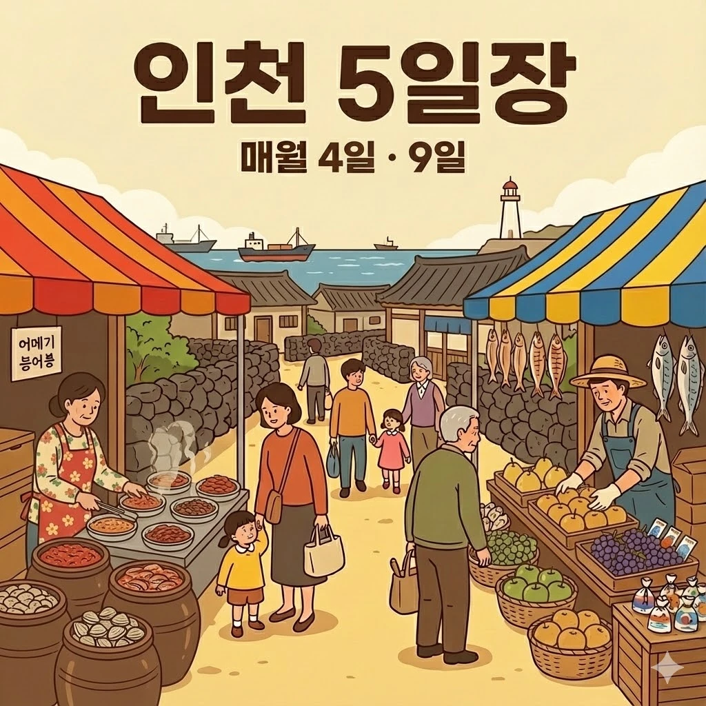 인천 오일장 4일 9일