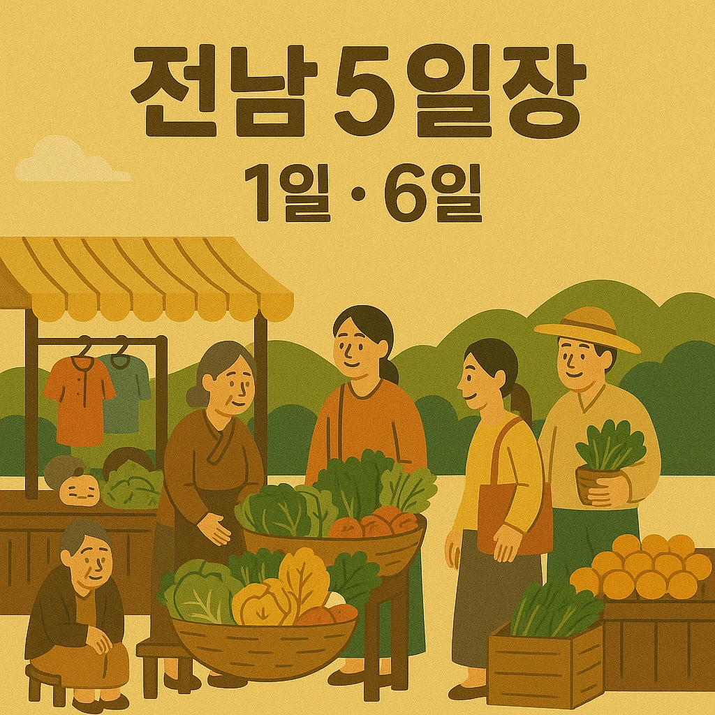 전남 오일장 1일 6일