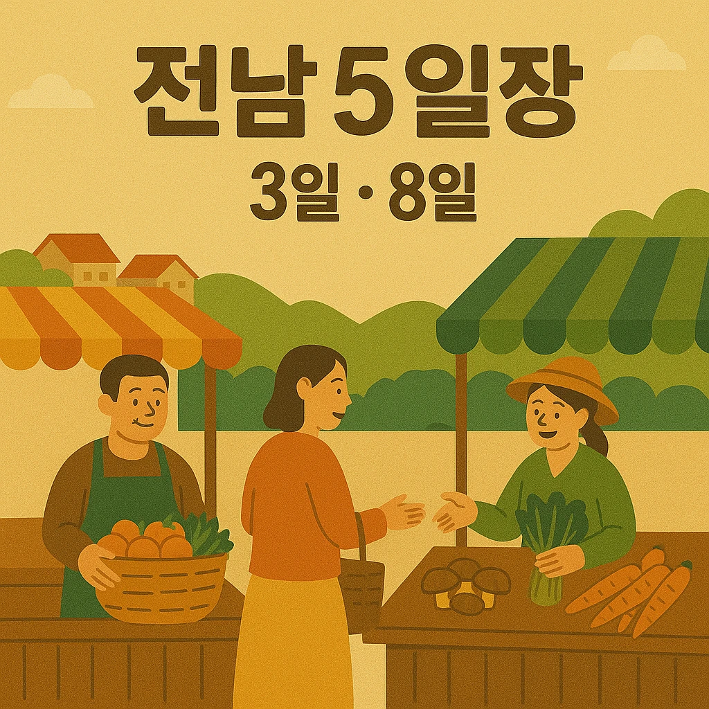 전남 오일장 3일 8일