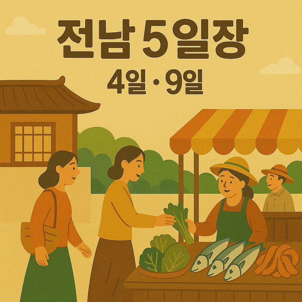 전남 오일장 4일 9일