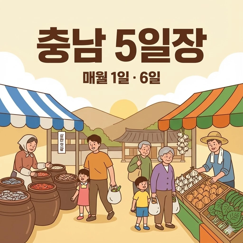 충남 오일장 1일 6일
