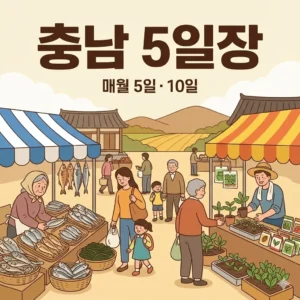충남 오일장 5일 10일