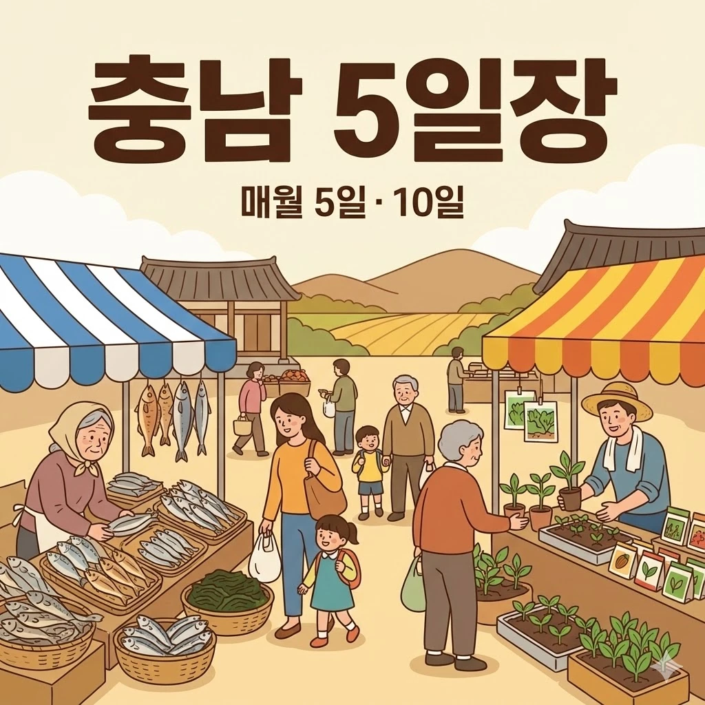 충남 오일장 5일 10일