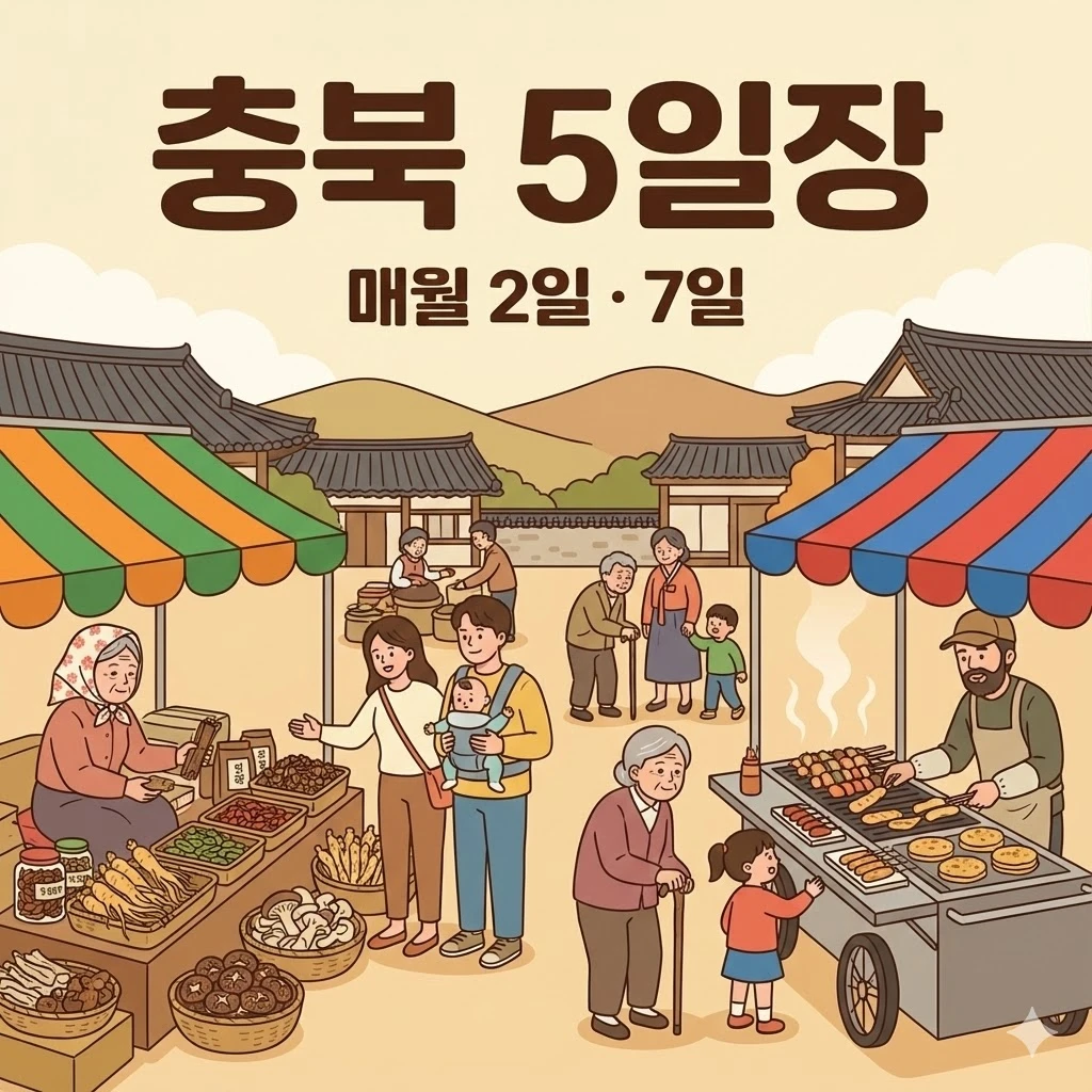 충북 오일장 2일 7일