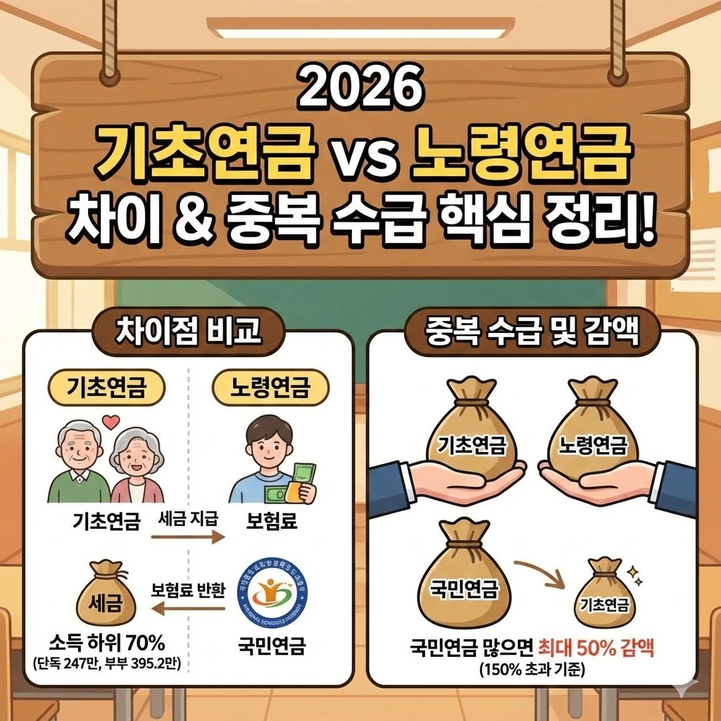 기초연금 노령연금 차이