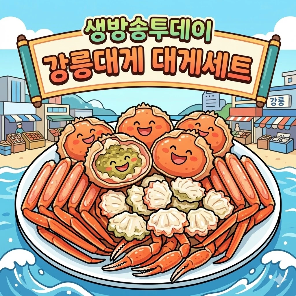 생방송투데이 강릉대게 대게세트