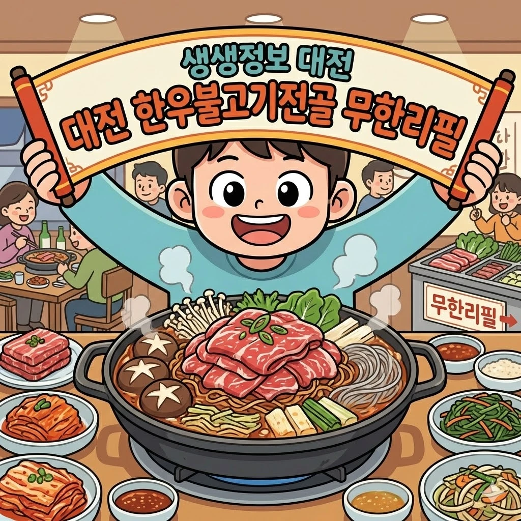 생생정보 대전 한우불고기전골 무한리필