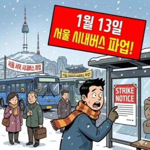 서울 시내버스 파업 1월 13일