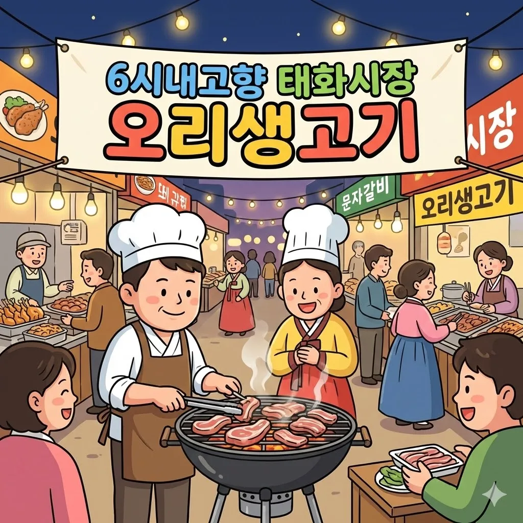 6시내고향 울산 태화종합시장 오리생고기