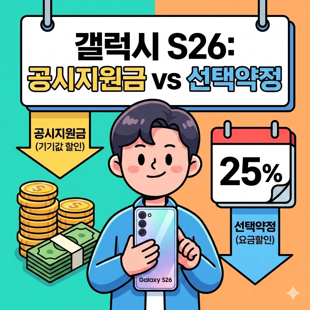 갤럭시 S26 공시지원금 vs 선택약정