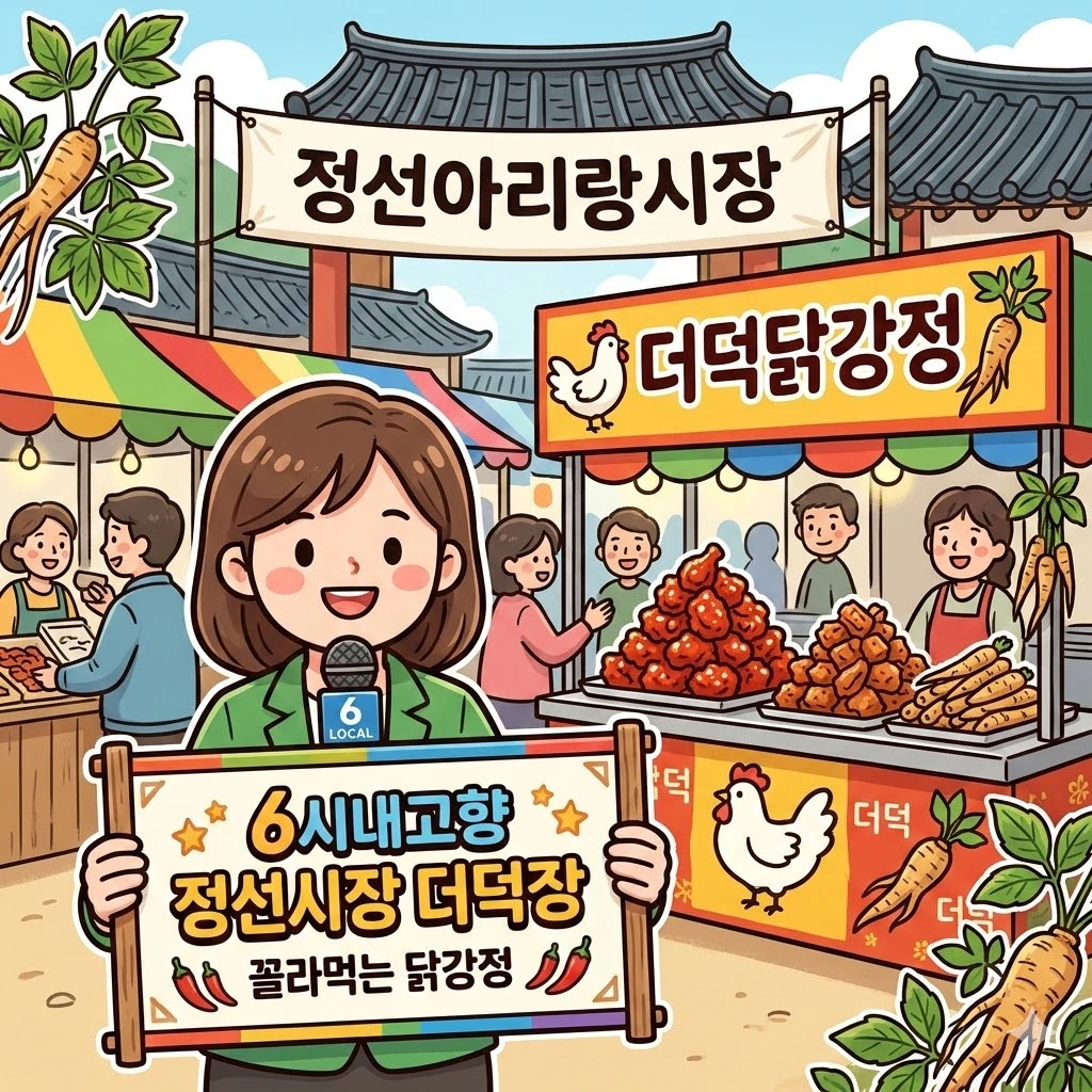 6시내고향 정선시장 더덕닭강정