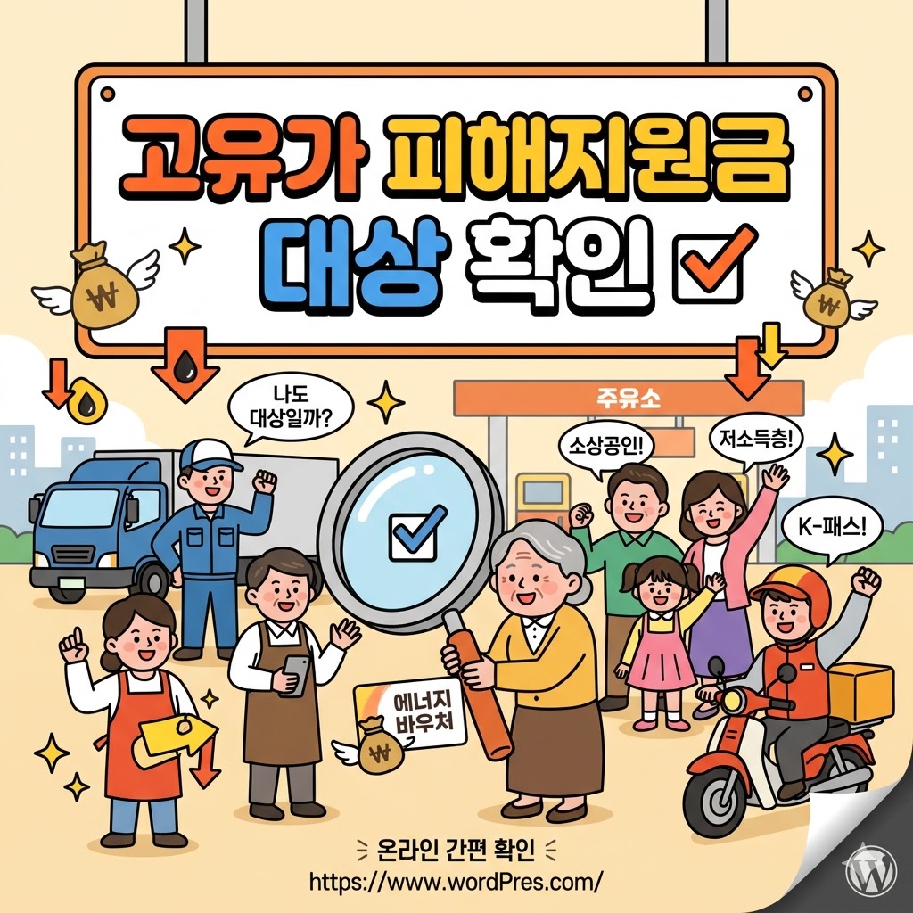 고유가 피해지원금 대상 확인