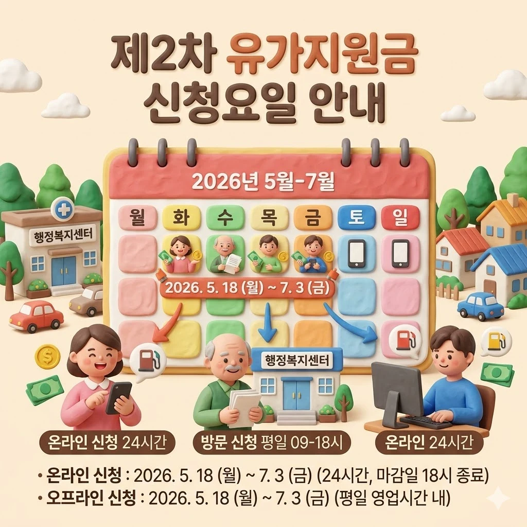 2차 유가지원금 신청요일