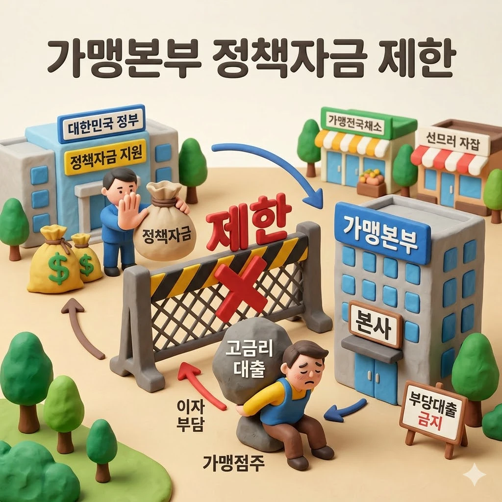 가맹본부 정책자금 제한