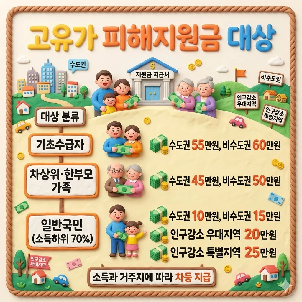 고유가 피해지원금 대상