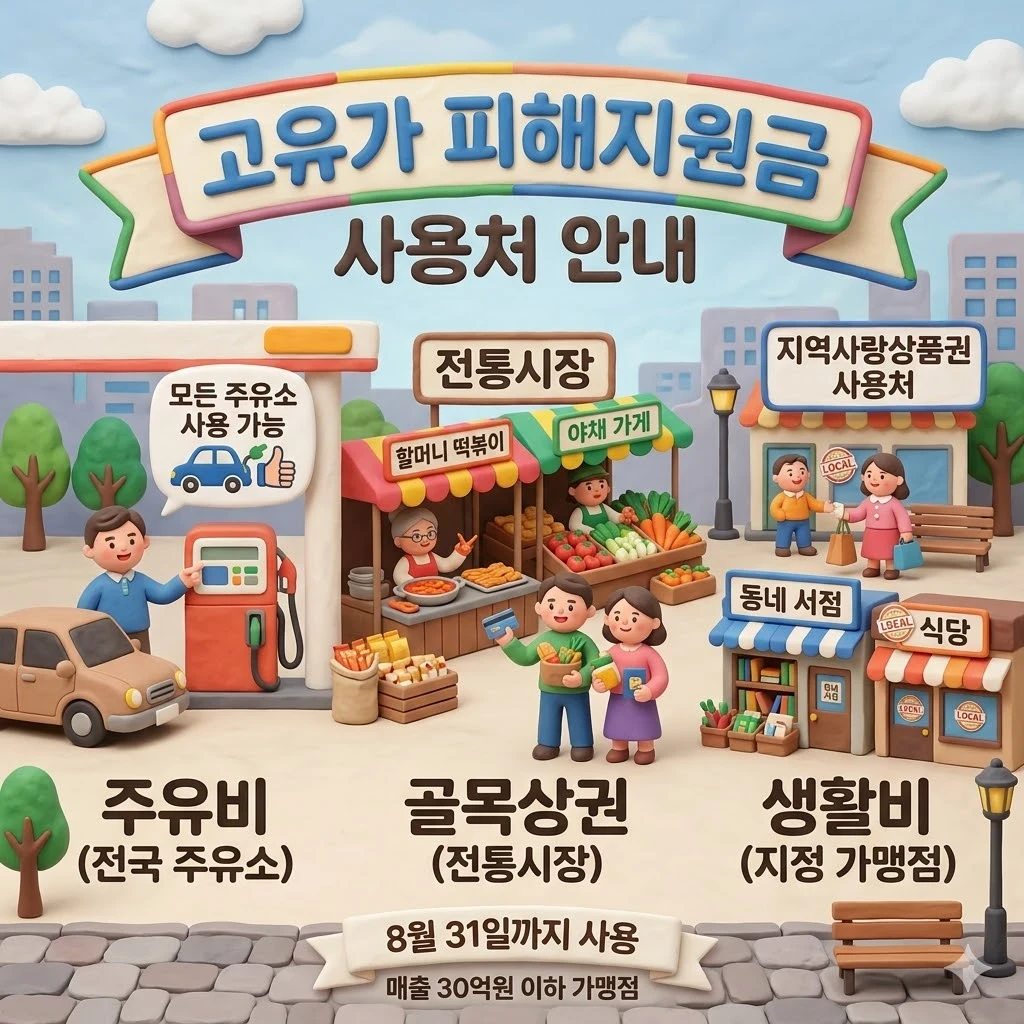 고유가 피해지원금 사용처