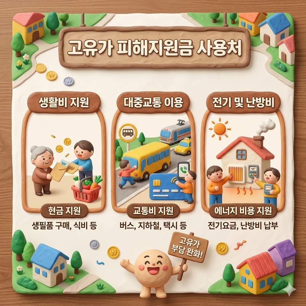 고유가 피해지원금 사용처