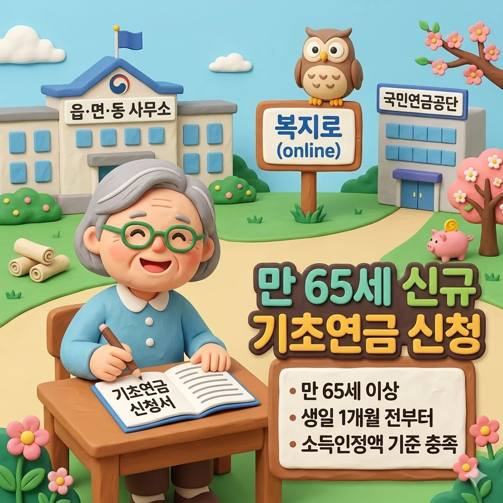 만 65세 신규 기초연금 신청