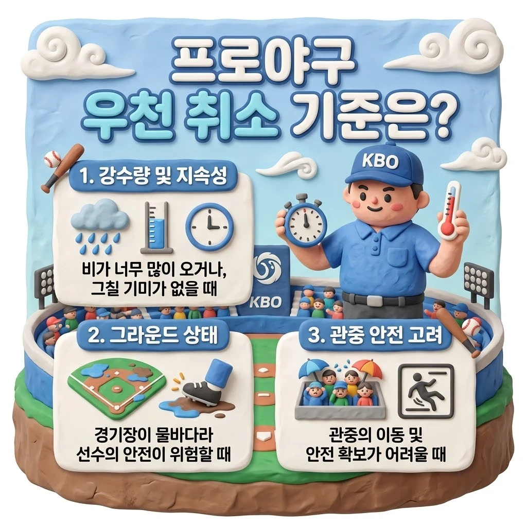 프로야구 우천 취소 기준은?