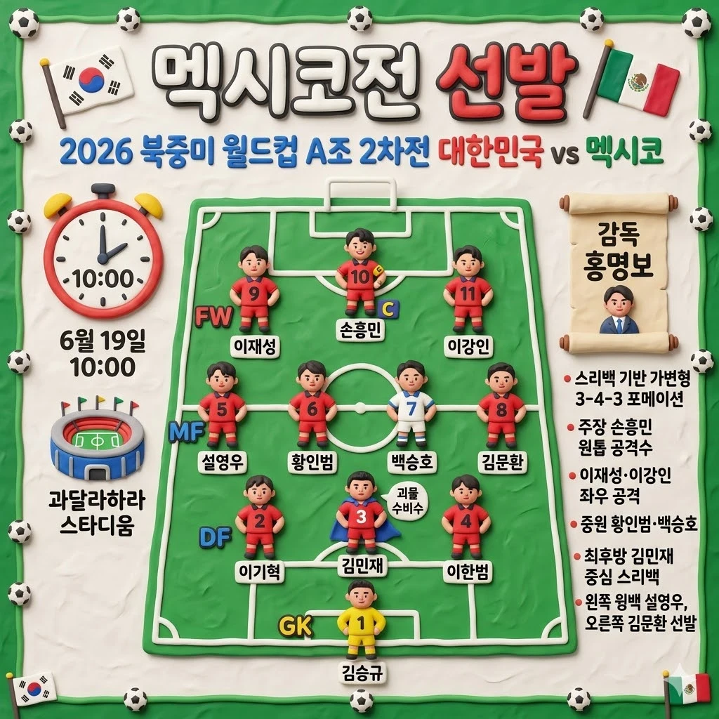 멕시코전 선발