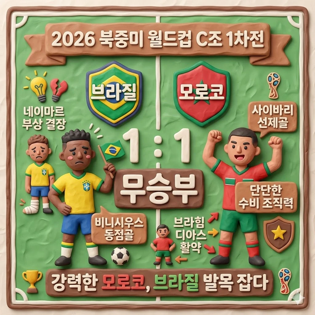 브라질 모로코 무승부