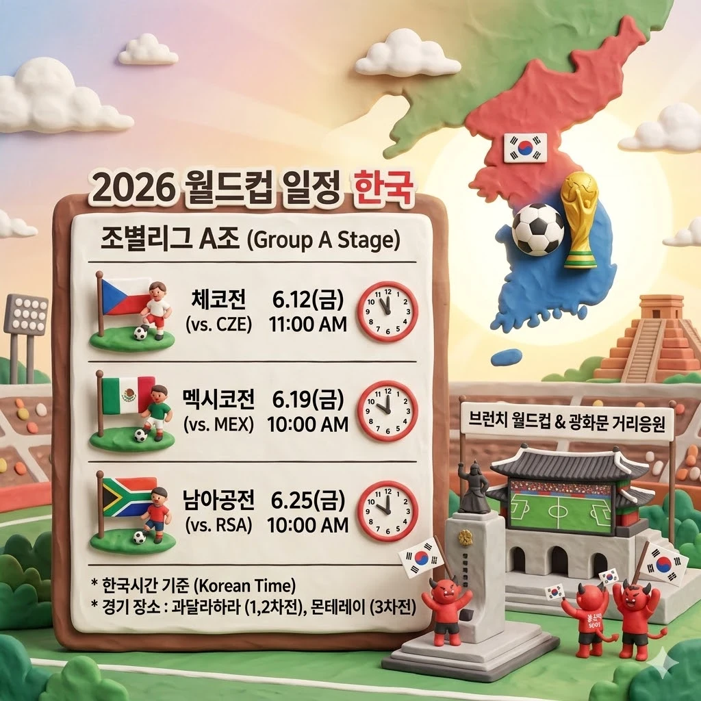 월드컵 일정 한국