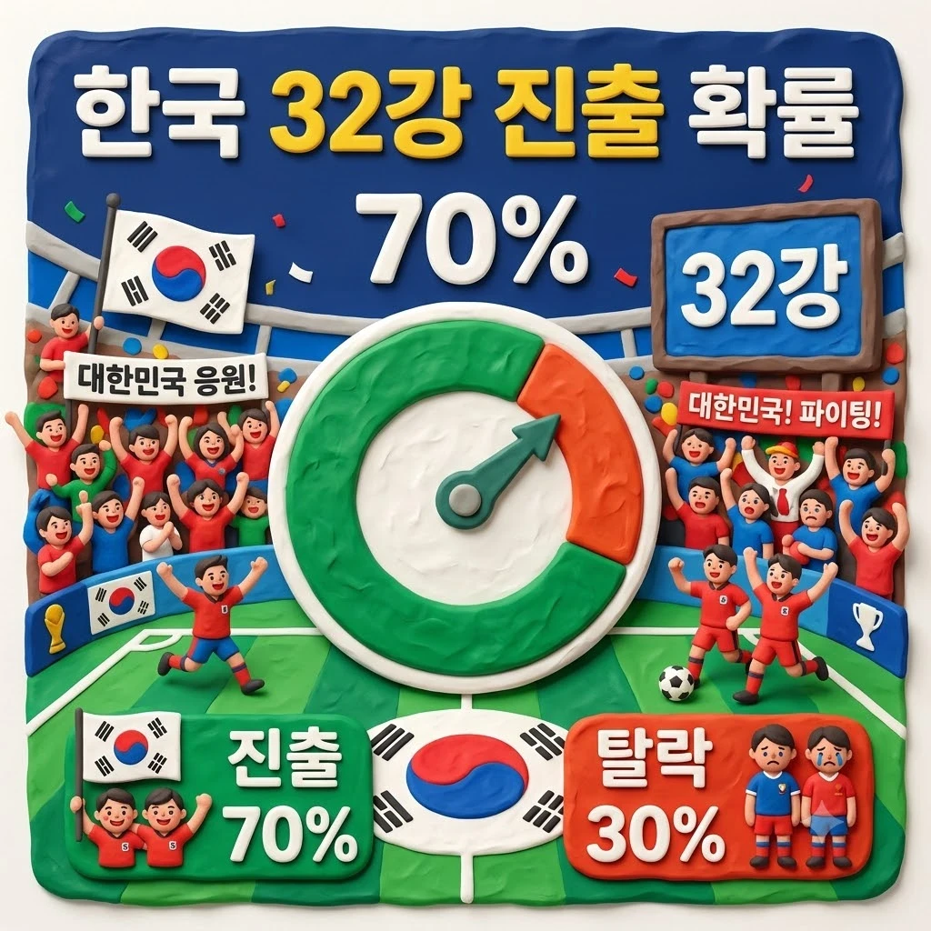 한국 32강 확률
