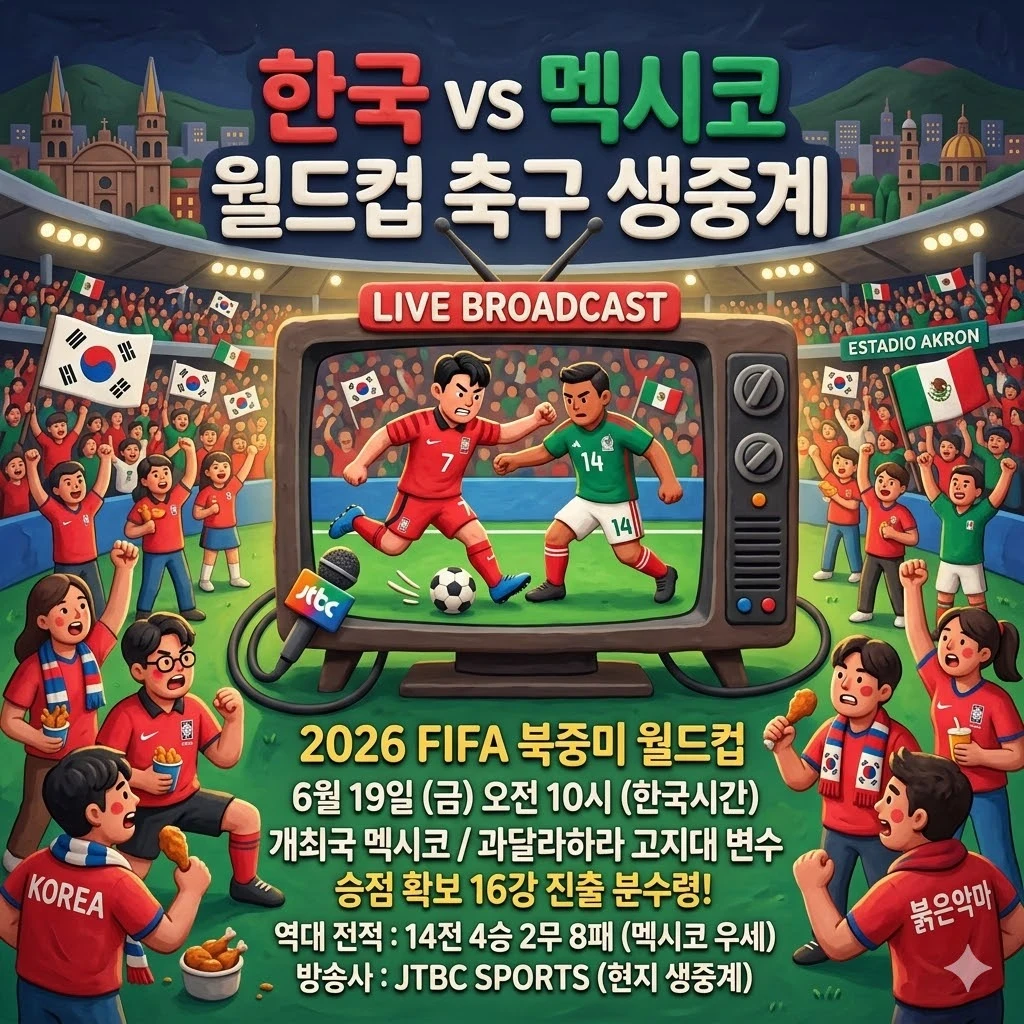 한국 멕시코 축구 중계