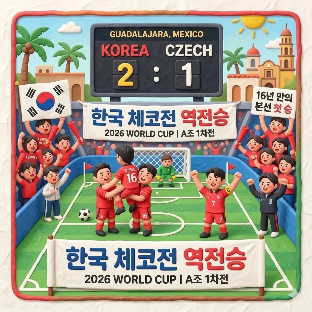 한국 체코전 역전승