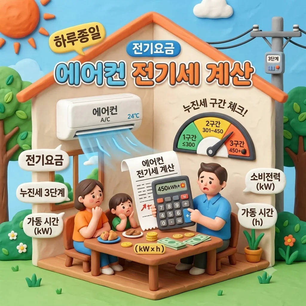 에어컨 전기세 계산